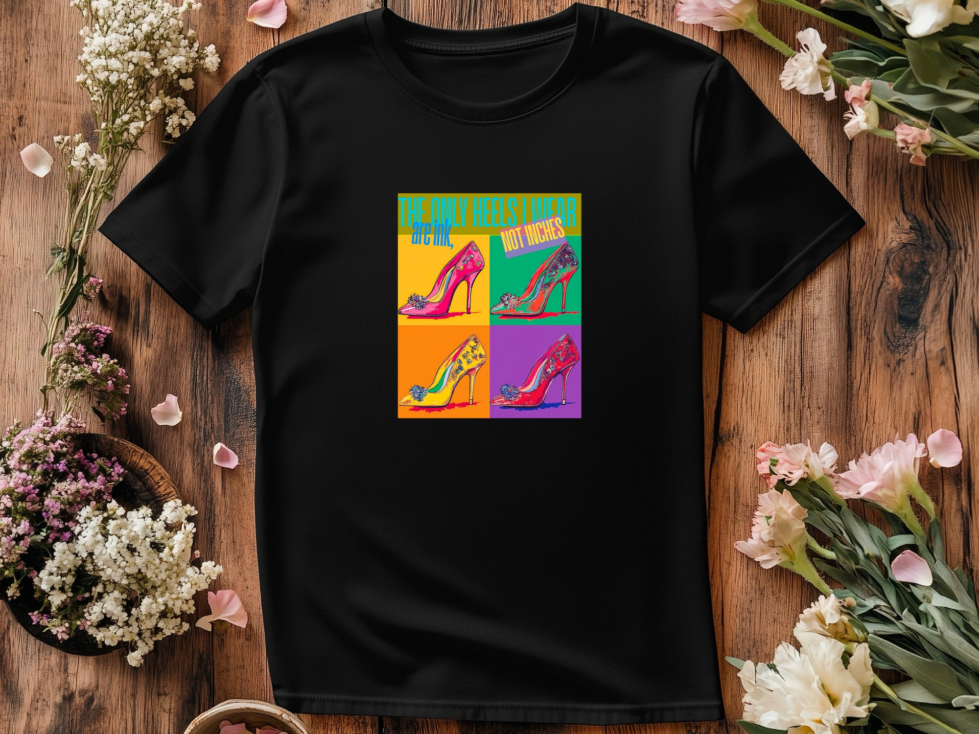 Fashion High Heels Print T-shirt, Fashion Design T-shirt, High Heels Lovers T-shirt, Womens T-shirt, T-shirt Design, Ultra Cotton T-shirt