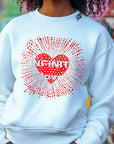Yayoi Kusama Inspired Infinity Love Sweatshirt - Red Polka Dot Feminist Art, Perfect Valentine Gift