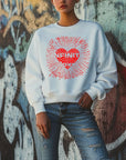 Yayoi Kusama Inspired Infinity Love Sweatshirt - Red Polka Dot Feminist Art, Perfect Valentine Gift