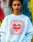 Yayoi Kusama Inspired Infinity Love Sweatshirt - Red Polka Dot Feminist Art, Perfect Valentine Gift