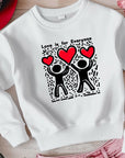 Keith Haring 'Love is for Everyone' Sweatshirt | Colorful Heart Art, Valentine, Unisex Fashion