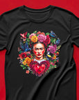 Valentine T-Shirt | Frida Kahlo Art Tee | Unique Gift for Her | Women's Cute Love Shirt for Valentine's Day