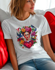 Valentine T-Shirt | Frida Kahlo Art Tee | Unique Gift for Her | Women's Cute Love Shirt for Valentine's Day
