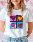 Andy Warhol Inspired Heart & Rose Pop Art Tee - Perfect Valentine Gift for Art Lovers