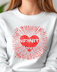 Yayoi Kusama Inspired Infinity Love Sweatshirt - Red Polka Dot Feminist Art, Perfect Valentine Gift
