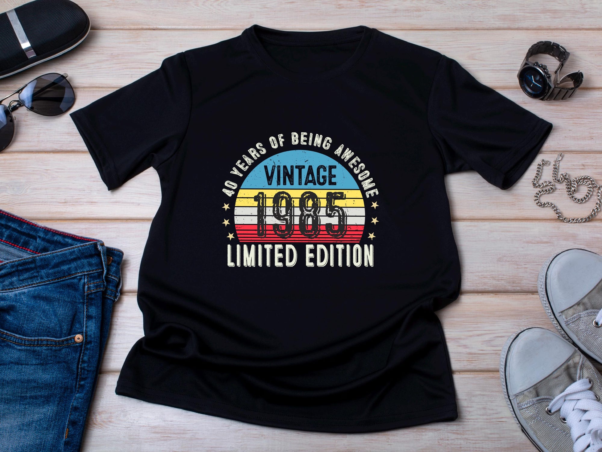 1985 40th Birthday T-Shirt | Funny 40th Gifts for Him, Gifts for Him | Classic 40th T-Shirt for Men
