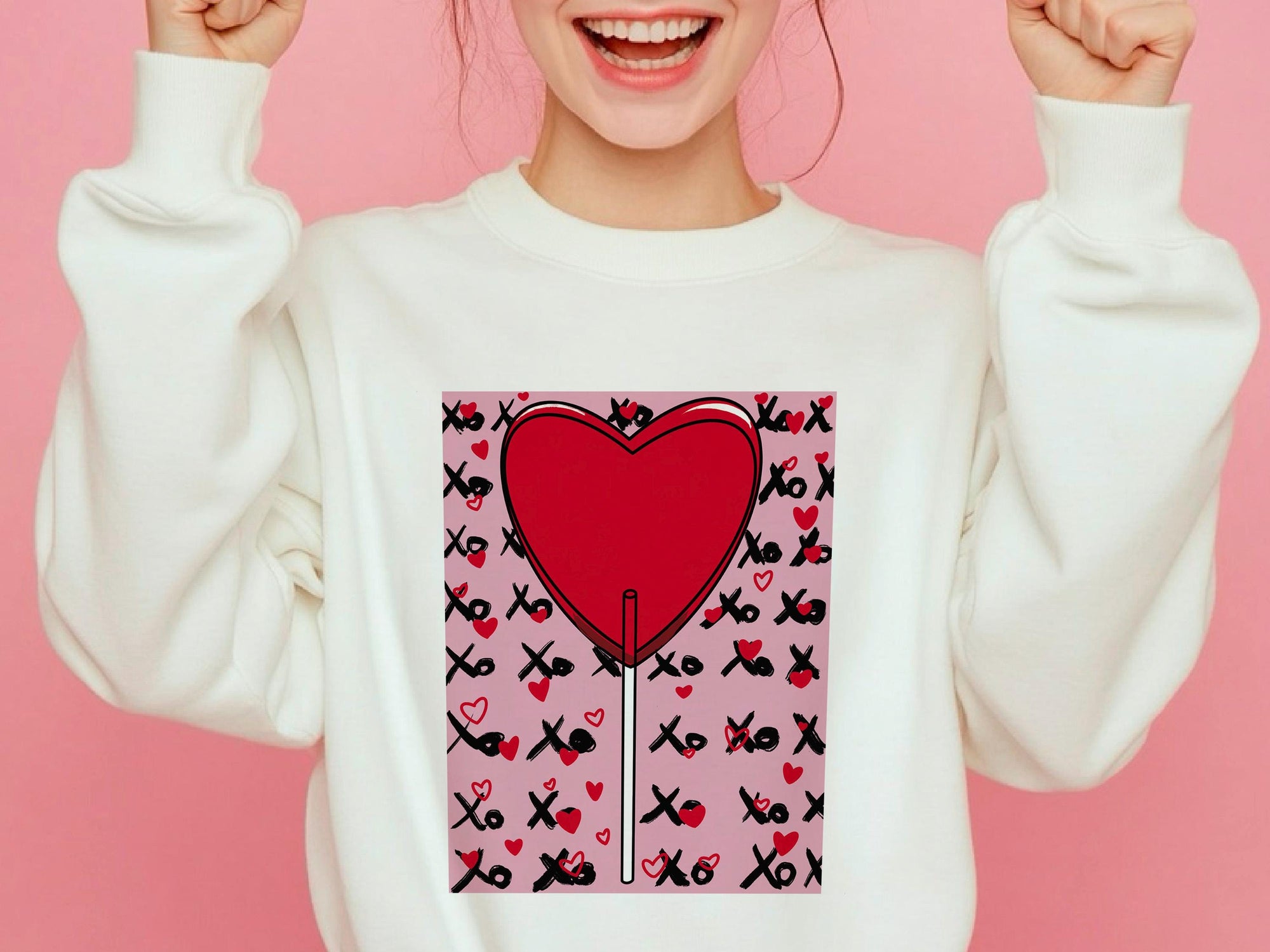 Candy Sweatshirt - Colorful Lollipop Design - Funny Candy Queen Gift for Her, Daughter, Sister, Girlfriend - Sucker for You