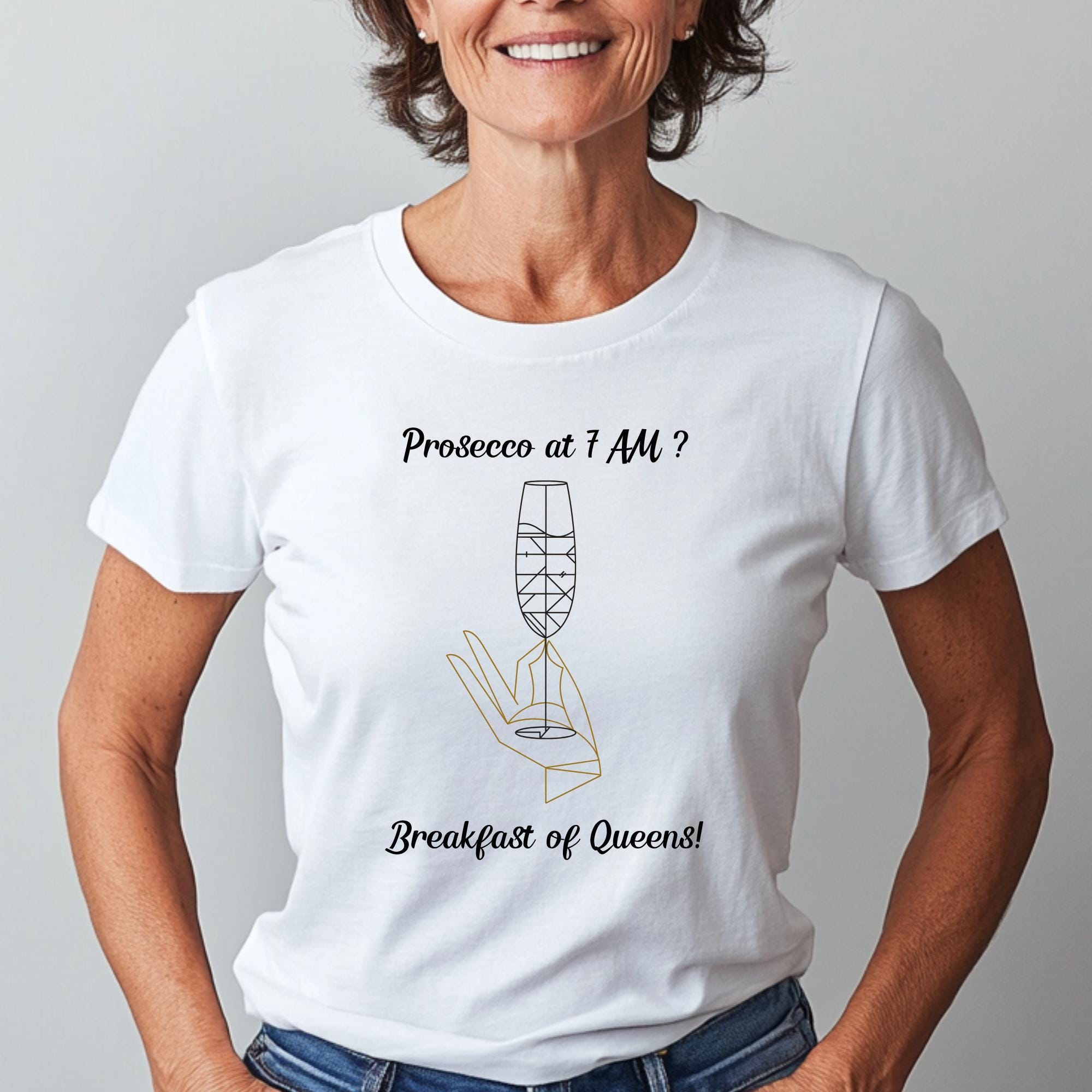 Prosecco Please T-Shirt - Prosecco Lover Gift, Prosecco Girl Tee, Champagne Problems & Prosecco Quote Shirt