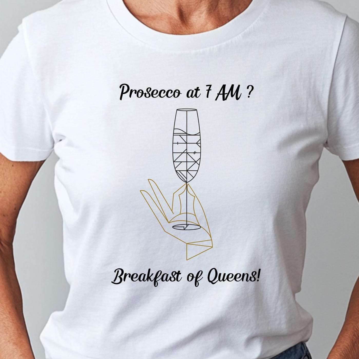 Prosecco Please T-Shirt - Prosecco Lover Gift, Prosecco Girl Tee, Champagne Problems & Prosecco Quote Shirt