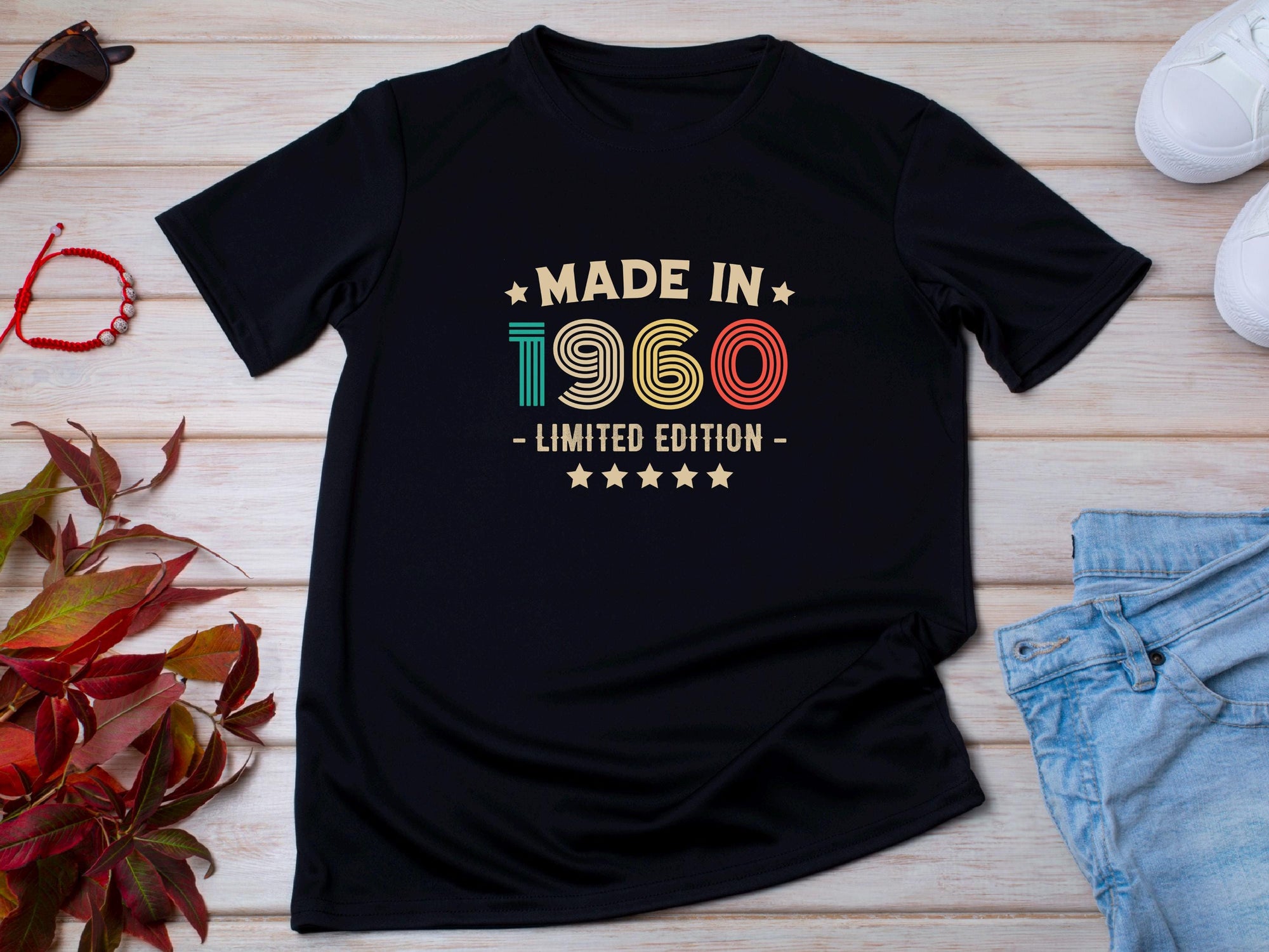 65th Birthday T-Shirt | Vintage 1960 Limited Edition | Funny 65th Gift for Men, Dad | Classic 65th Shirt for Him