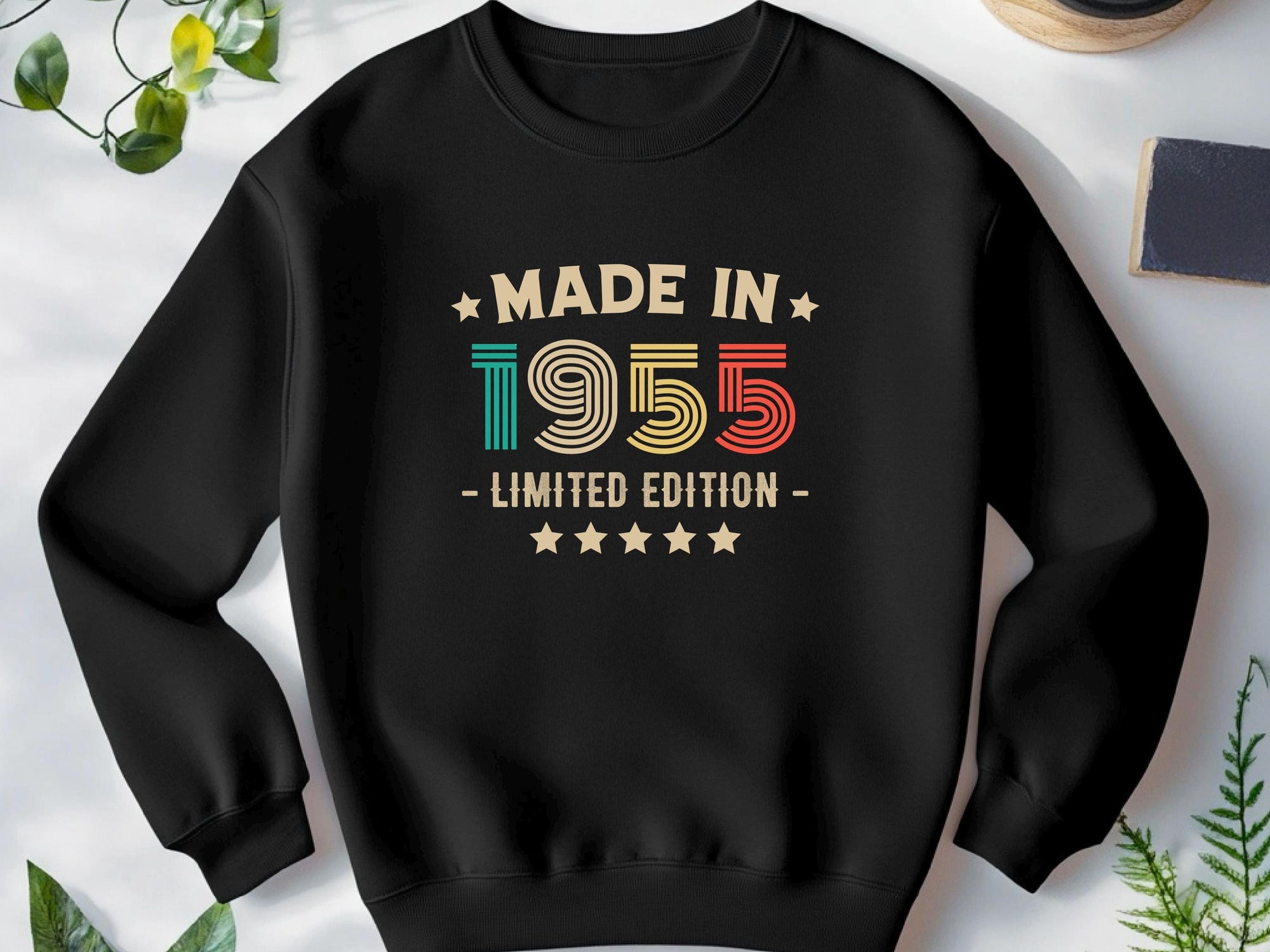 70th Birthday Sweatshirt | Vintage 1955 Limited Edition | Funny 70th Gift for Men, Dad | Cozy Seventieth Birthday Jumper