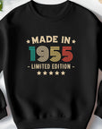 70th Birthday Sweatshirt | Vintage 1955 Limited Edition | Funny 70th Gift for Men, Dad | Cozy Seventieth Birthday Jumper