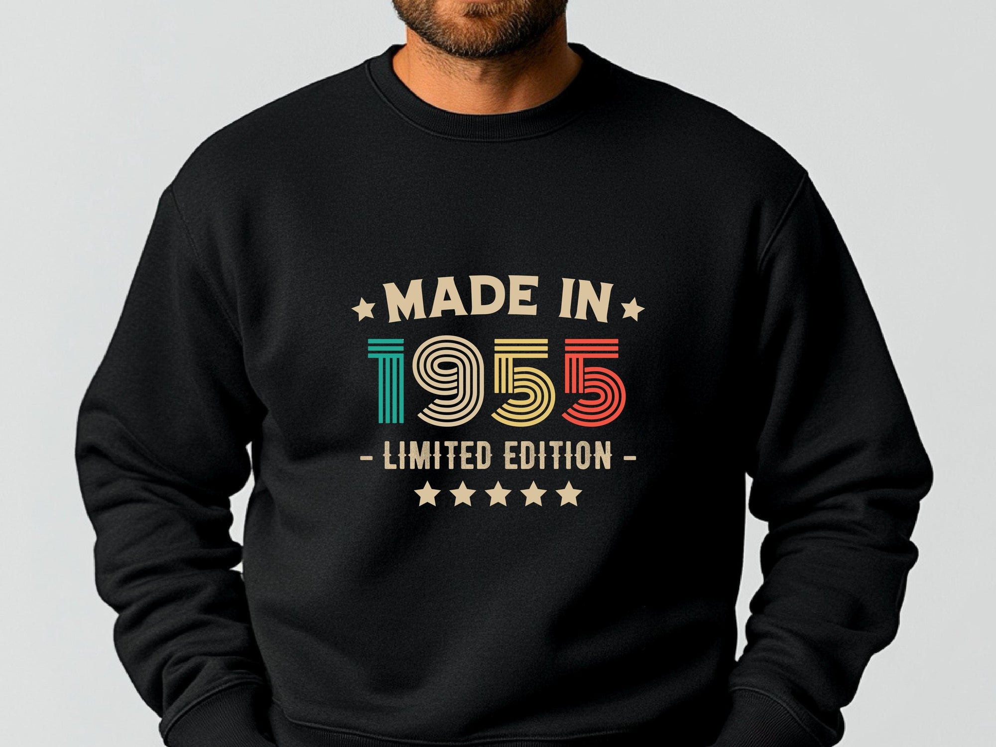 70th Birthday Sweatshirt | Vintage 1955 Limited Edition | Funny 70th Gift for Men, Dad | Cozy Seventieth Birthday Jumper