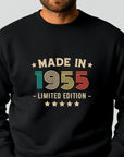 70th Birthday Sweatshirt | Vintage 1955 Limited Edition | Funny 70th Gift for Men, Dad | Cozy Seventieth Birthday Jumper