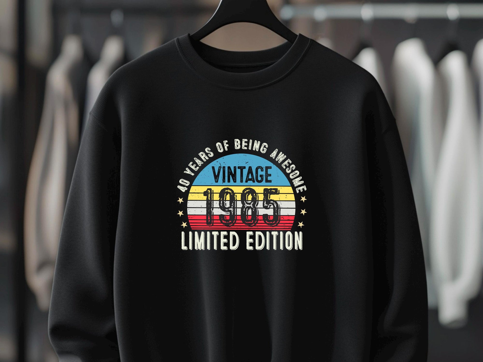 1985 40th Birthday Sweatshirt | Funny 40th Gifts for Dad, Gifts for Him | Cozy 40th Sweatshirt for Men