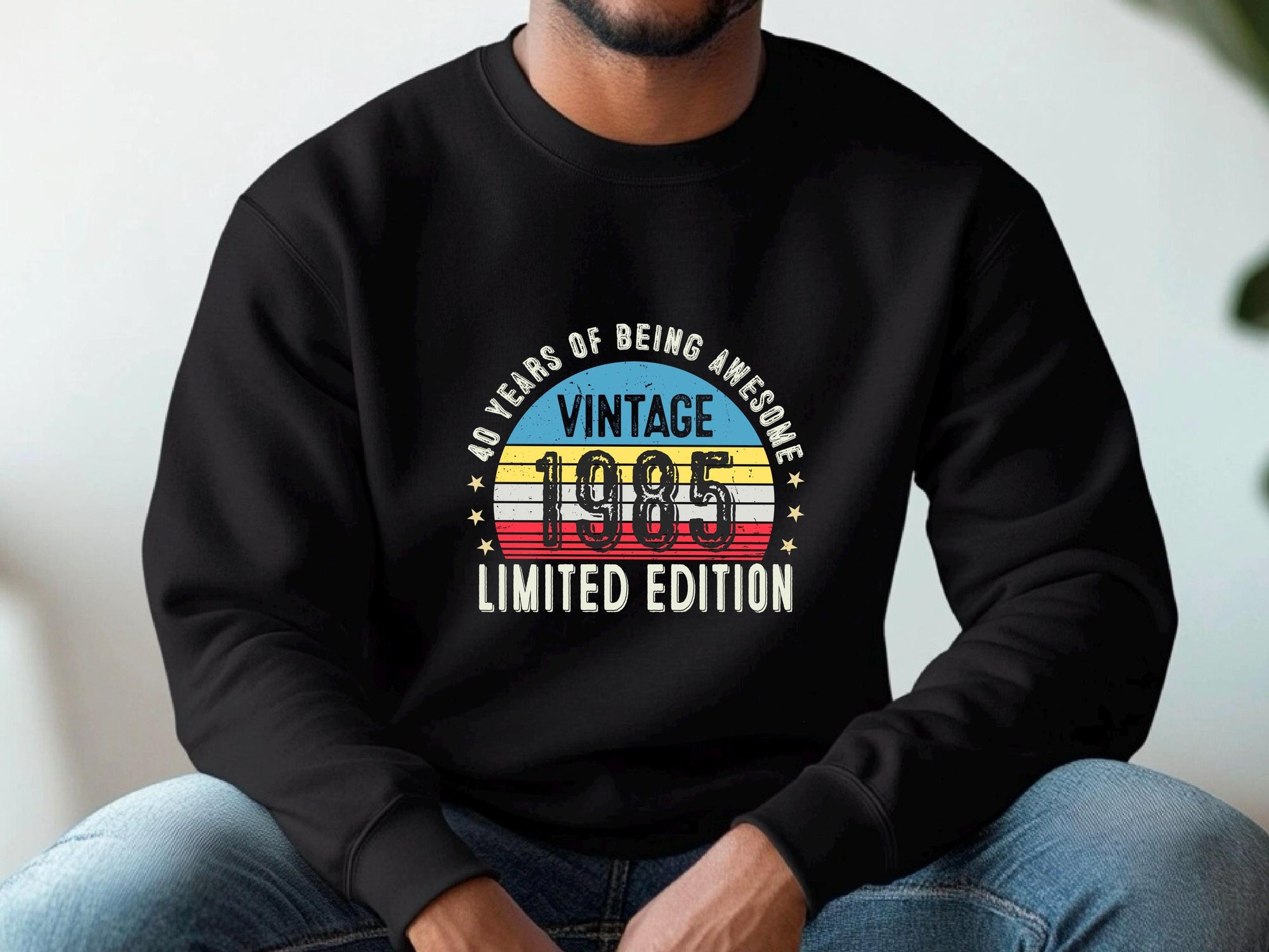 1985 40th Birthday Sweatshirt | Funny 40th Gifts for Dad, Gifts for Him | Cozy 40th Sweatshirt for Men