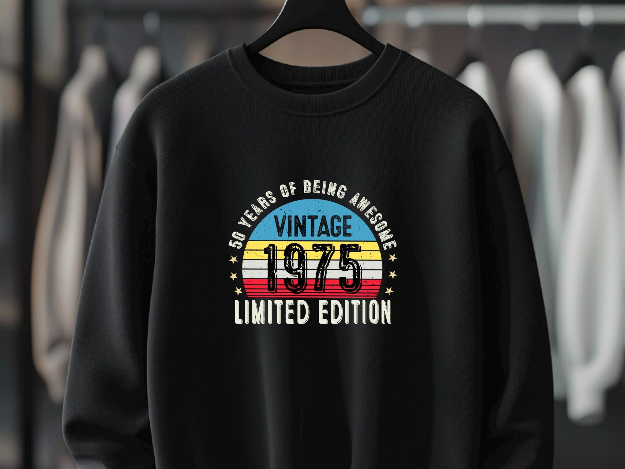 1975 50th Birthday Sweatshirt | Funny 50th Gifts for Dad, Gifts for Him | Cozy 50th Sweatshirt for Men