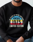 1975 50th Birthday Sweatshirt | Funny 50th Gifts for Dad, Gifts for Him | Cozy 50th Sweatshirt for Men