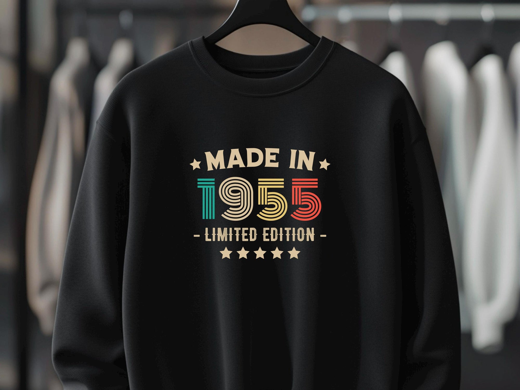 70th Birthday Sweatshirt | Vintage 1955 Limited Edition | Funny 70th Gift for Men, Dad | Cozy Seventieth Birthday Jumper