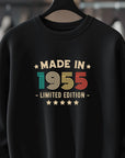 70th Birthday Sweatshirt | Vintage 1955 Limited Edition | Funny 70th Gift for Men, Dad | Cozy Seventieth Birthday Jumper