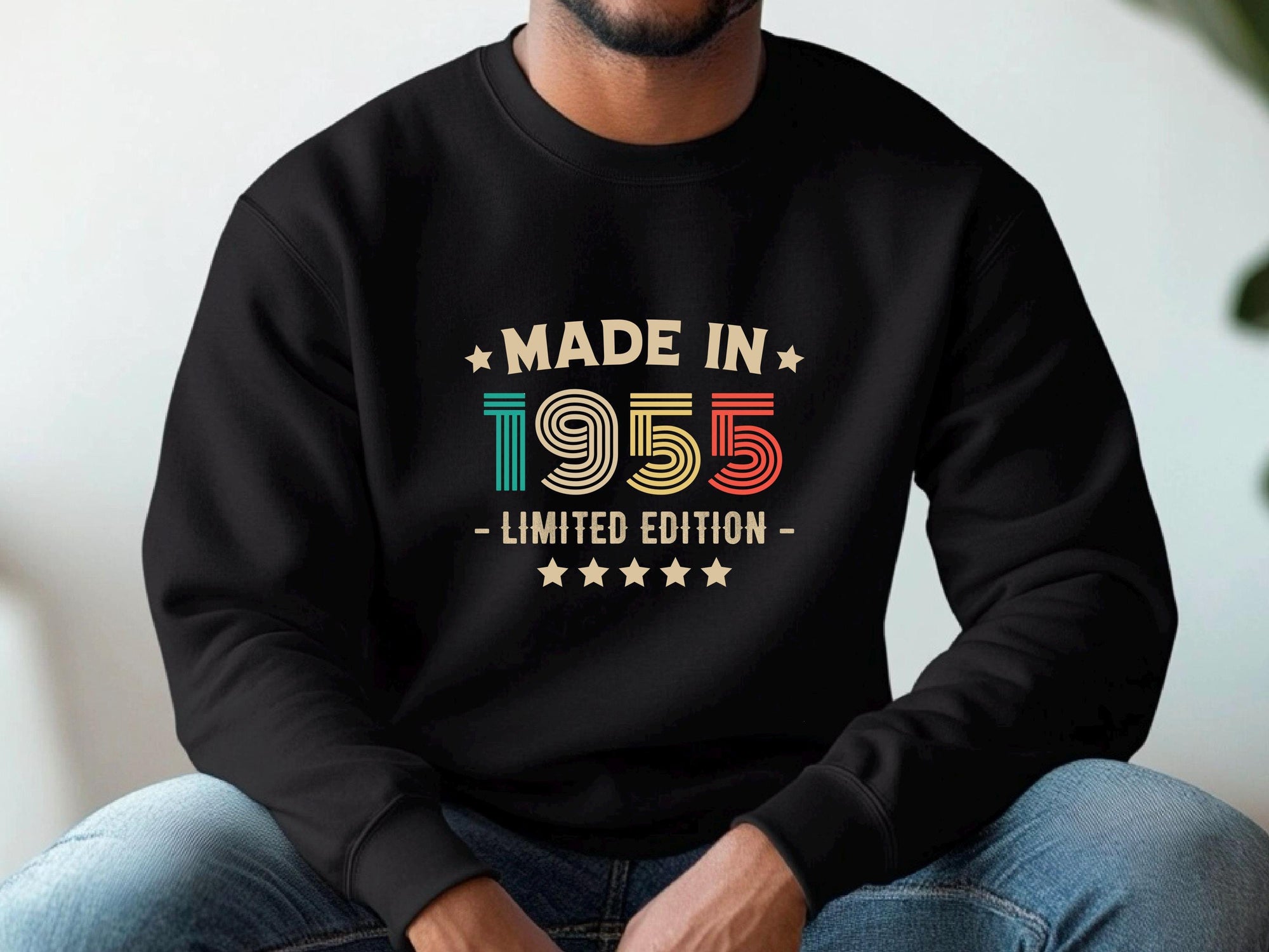 70th Birthday Sweatshirt | Vintage 1955 Limited Edition | Funny 70th Gift for Men, Dad | Cozy Seventieth Birthday Jumper