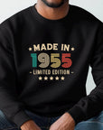 70th Birthday Sweatshirt | Vintage 1955 Limited Edition | Funny 70th Gift for Men, Dad | Cozy Seventieth Birthday Jumper