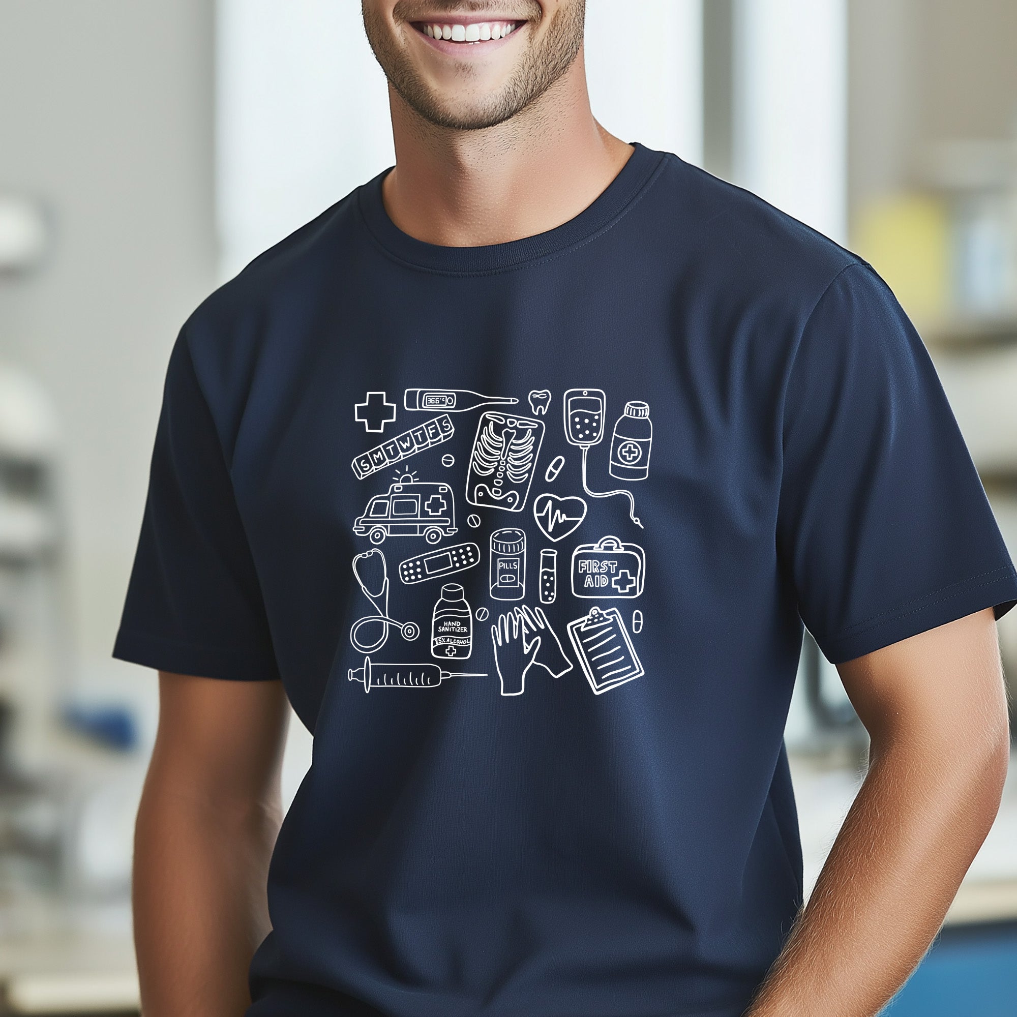 Medical Assistant Shirt, Nursing Student Gift, Medical Doodle T-Shirt, Med School Tee, Nurse Doodle Shirt, Radiology Doodles, Medical Student Gift