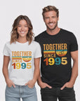1995 Anniversary T-shirt, Matching Anniversary Shirts, Personalized Anniversary Shirt Gift for Couples, 40 Years of Marriage