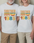 1985 To Anniversary T-Shirt, Matching Anniversary Shirts, Custom Anniversary Shirt Gift For Couple, Wifey and Hubby Tee, Husband and Wife