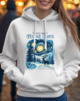 Weißer Kapuzenpullover „Sternennacht“ von Van Gogh – Weihnachtsedition