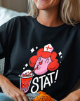 Funny Nurse Shirt, Boba Tea Lover Tee, Bubble Tea Gift T-Shirt for Nurses, Cute Medical Worker Tee, Nursing Life Shirt