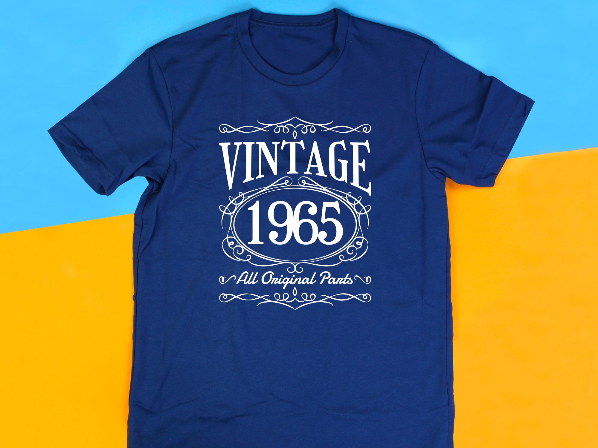 Vintage 1965 - All Original Parts T-Shirt, 60th Birthday Gift for Men, Funny 60th Gift for Dad, Classic 1965 T-Shirt