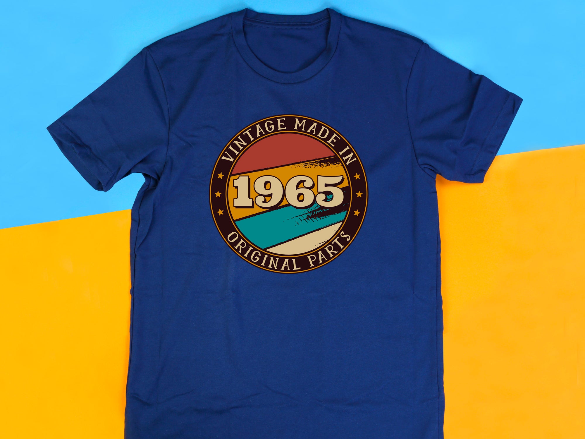 Vintage 1965 - Made with Original Parts T-Shirt, 60th Birthday Gift for Men, Funny 60th Gift for Dad, Classic 1965 T-Shirt