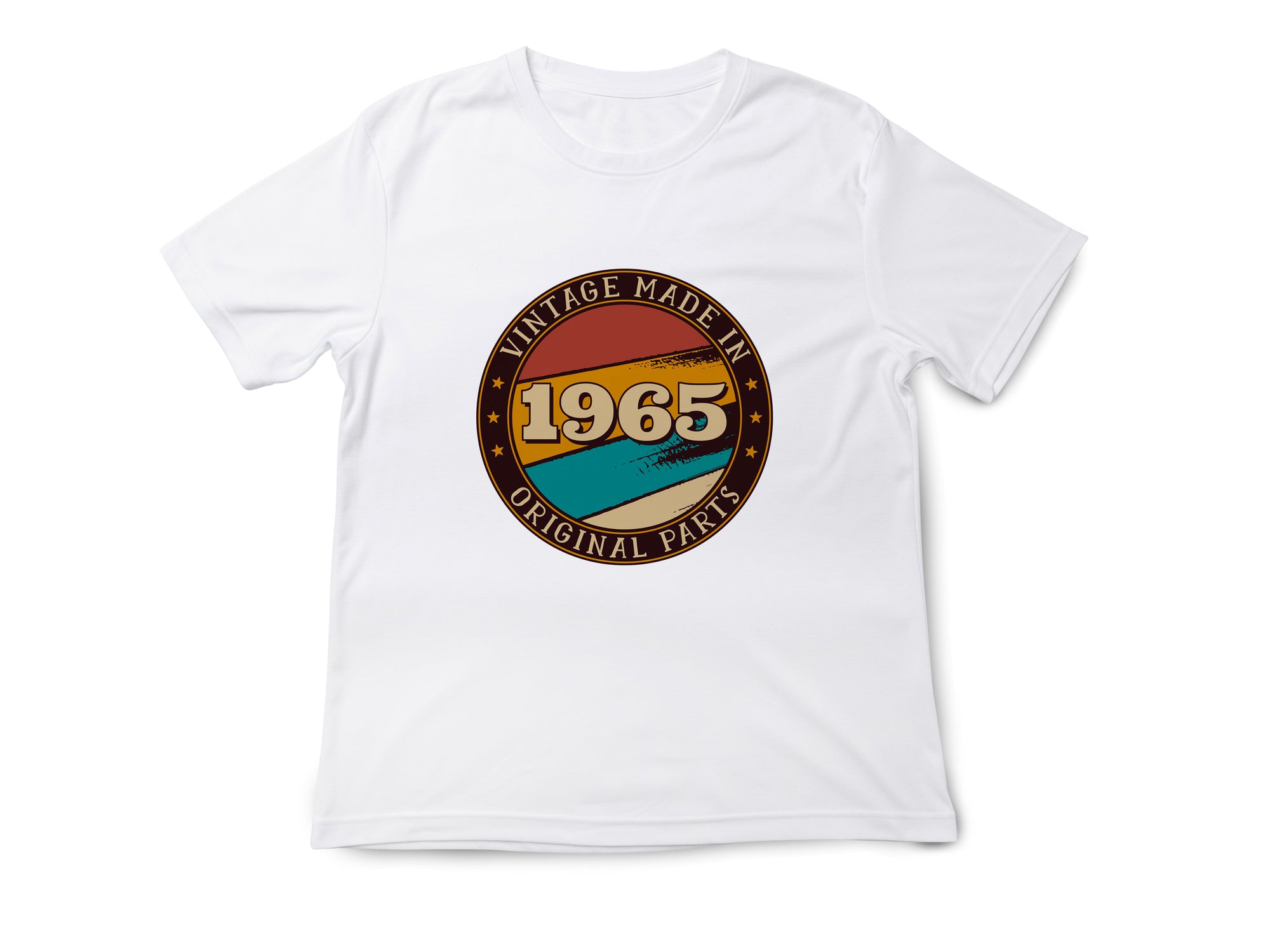 Vintage 1965 - Made with Original Parts T-Shirt, 60th Birthday Gift for Men, Funny 60th Gift for Dad, Classic 1965 T-Shirt