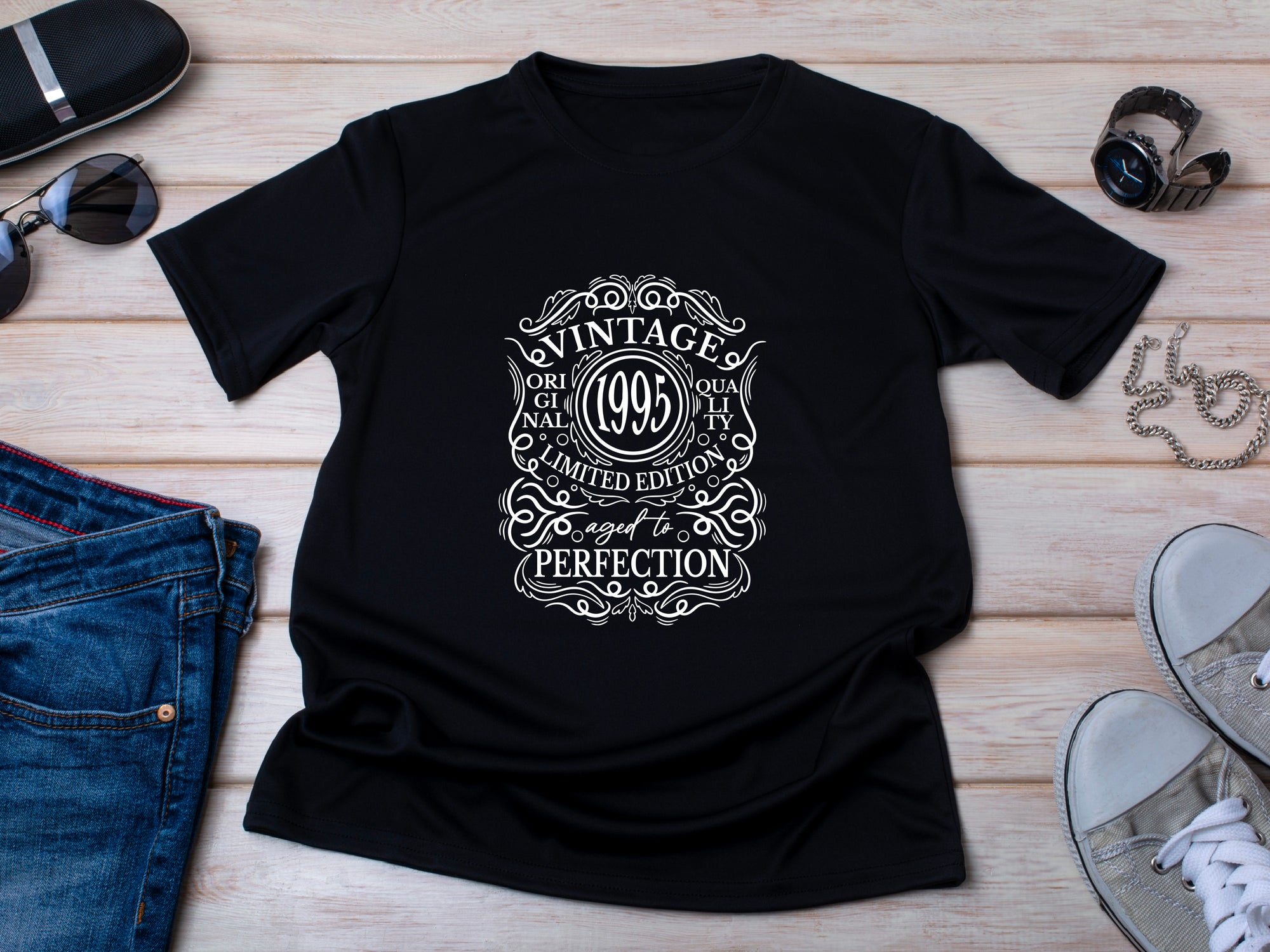 Vintage 1995 - 30th Birthday T-Shirt, Original Quality, Limited Edition, Aged to Perfection, Funny 30th Gift for Dad, 30th Gifts for Men