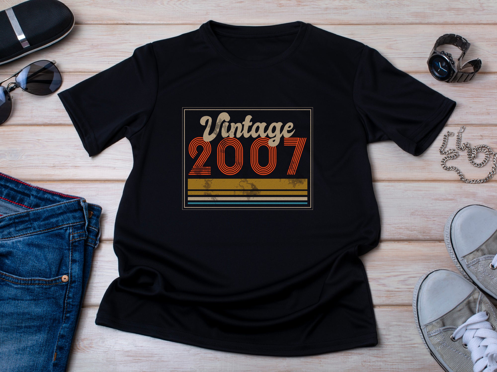 Vintage PR 2007 - 18th Birthday T-Shirt, Funny 18th Gift for Dad, 18th Gifts for Men, Classic 18th T-Shirt