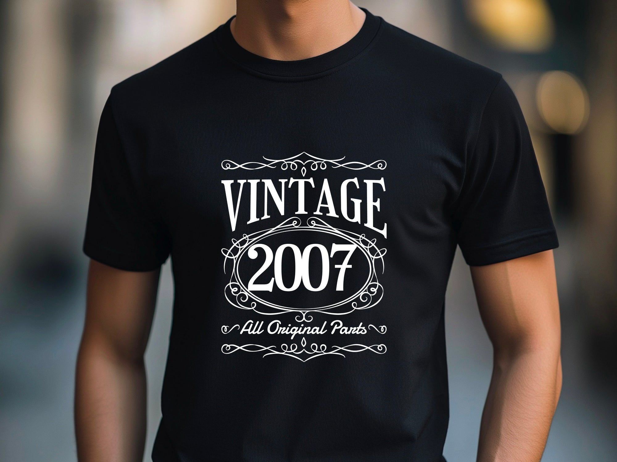 2007 Vintage - All Original Parts T-Shirt, 18th Birthday Gift for Him, Funny 18th T-Shirt, 18th Gifts for Men