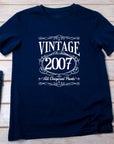 2007 18th Birthday T-Shirt, All Original Parts T-Shirt, 18th Birthday Gift for Him, Funny 18th T-Shirt, 18th Gifts for Men