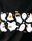 Cute Halloween Ghosts Graphic Organic Cotton T-Shirt