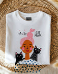 Cat mom three cats Shirt, Gift For Cat Mom, Cat Gift For Mothers Day, Cat Mama Shirts, Cat Lover Shirt, New Cat Mom Shirt, Fur Mama