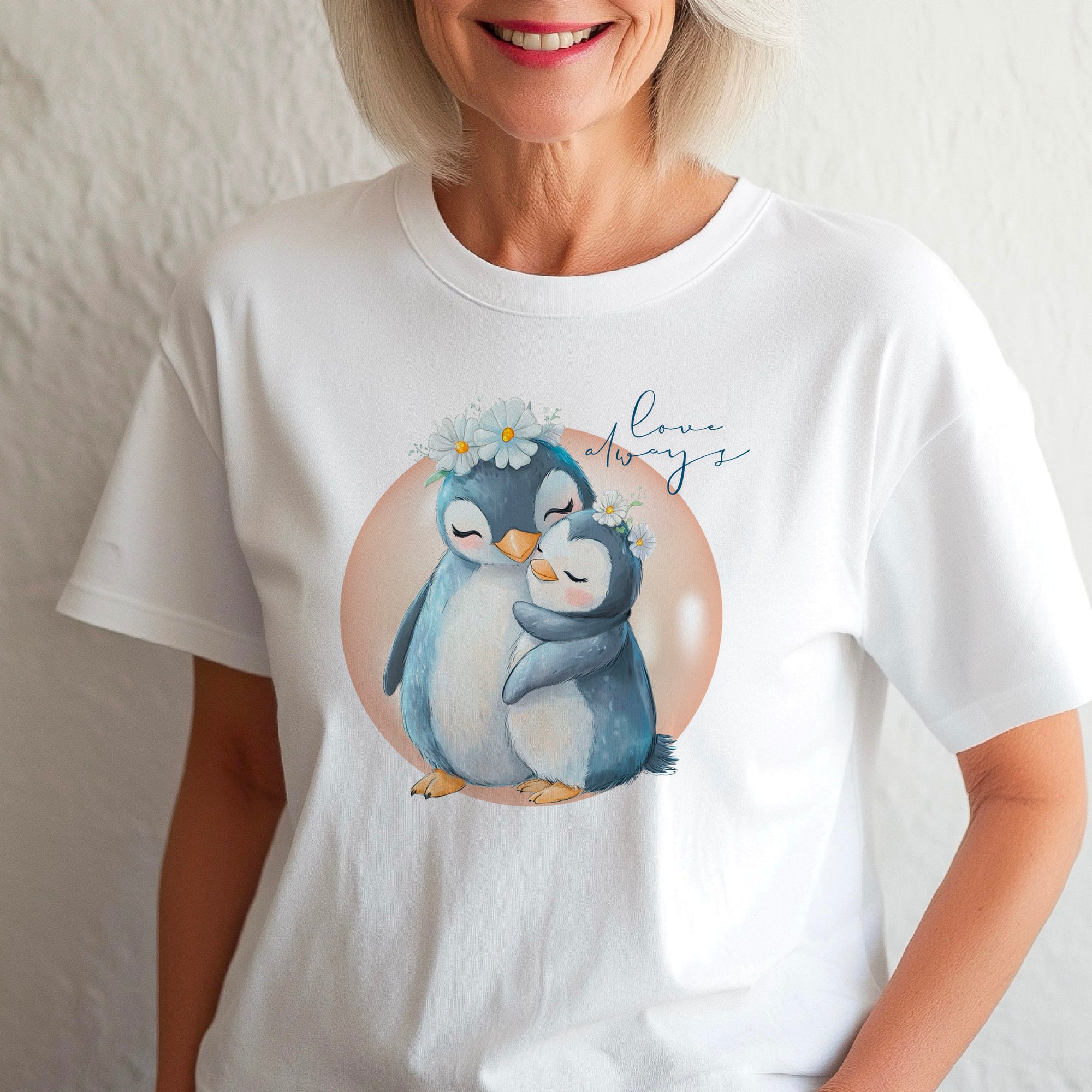 Love always penguins Shirt, Cute Penguin T-Shirt For Women, Penguin Lovers Shirt, Penguins, Mama Gift, Mommy Shirt