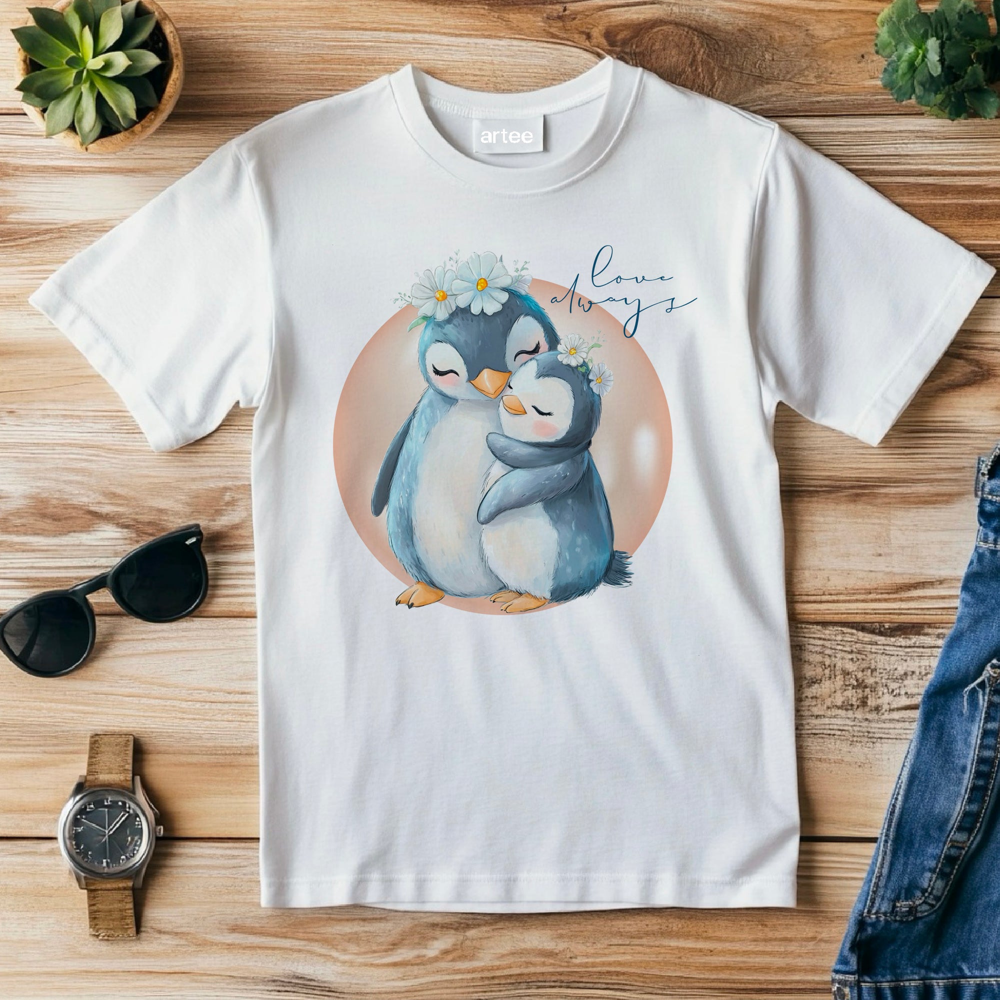 Love always penguins Shirt, Cute Penguin T-Shirt For Women, Penguin Lovers Shirt, Penguins, Mama Gift, Mommy Shirt