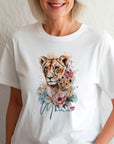 Mama lion watercolour T-shirt, lion and lioness shirt Tshirt, Mothers Day Shirt