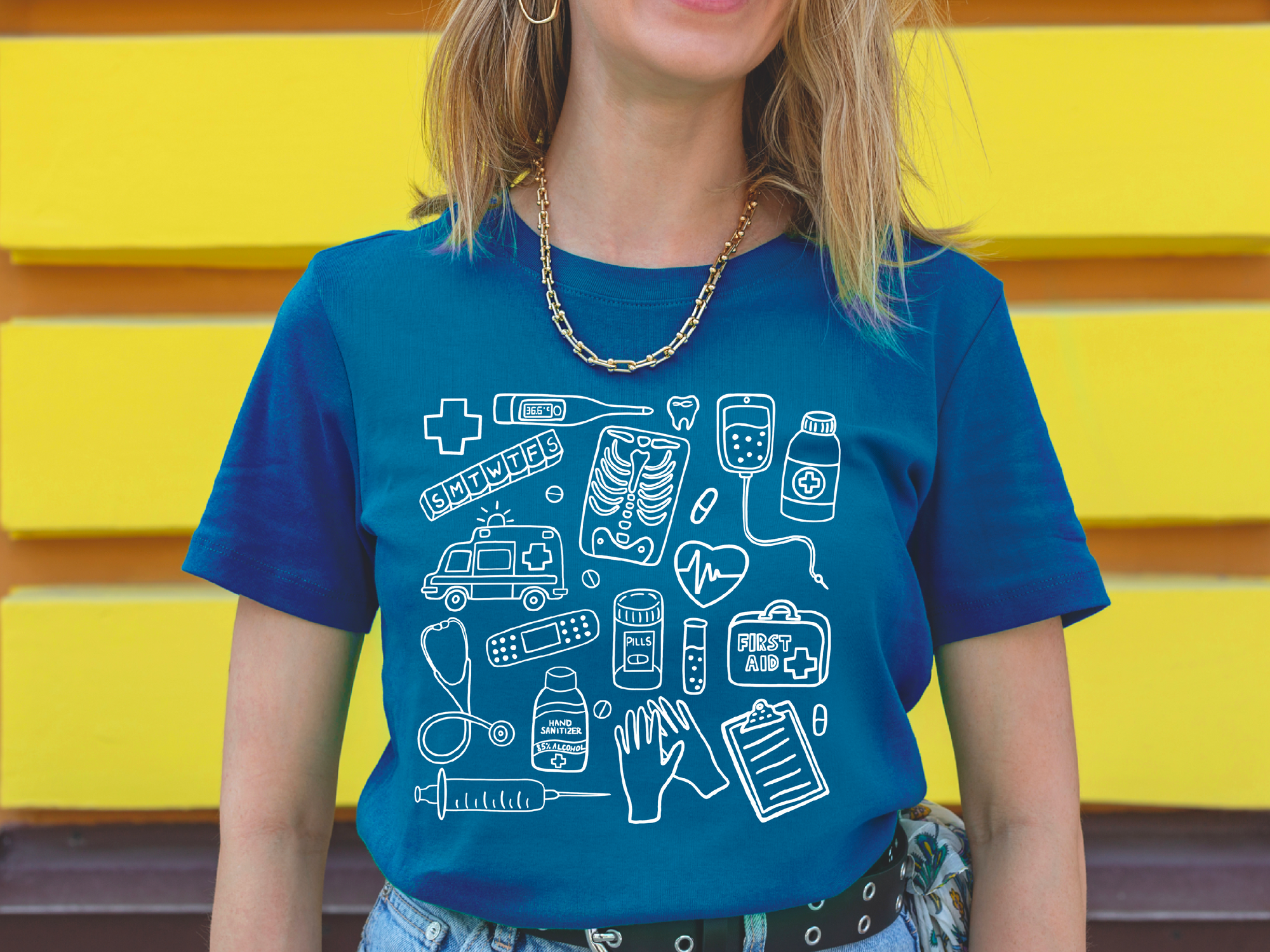 Medical Doodle T-Shirt | Unique Nurse Shirt | Nursing Student Gift &amp; Medical School Apparel