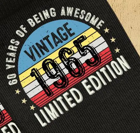 Socks 60th Birthday Gifts For Men Or Women Awesome Since 1965 60 Years Old