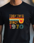 55th Anniversary Couple Shirt, Together Since 1970 Tee, Matching Husband Wife Gift, Est. 1970 Love Rings T-Shirt