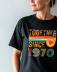 55th Anniversary Couple Shirt, Together Since 1970 Tee, Matching Husband Wife Gift, Est. 1970 Love Rings T-Shirt