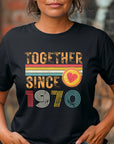 55th Anniversary Couple Shirt, Together Since 1970 Tee, Matching Husband Wife Gift, Est. 1970 Love Rings T-Shirt
