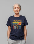 55th Anniversary Couple Shirt, Together Since 1970 Tee, Matching Husband Wife Gift, Est. 1970 Love Rings T-Shirt