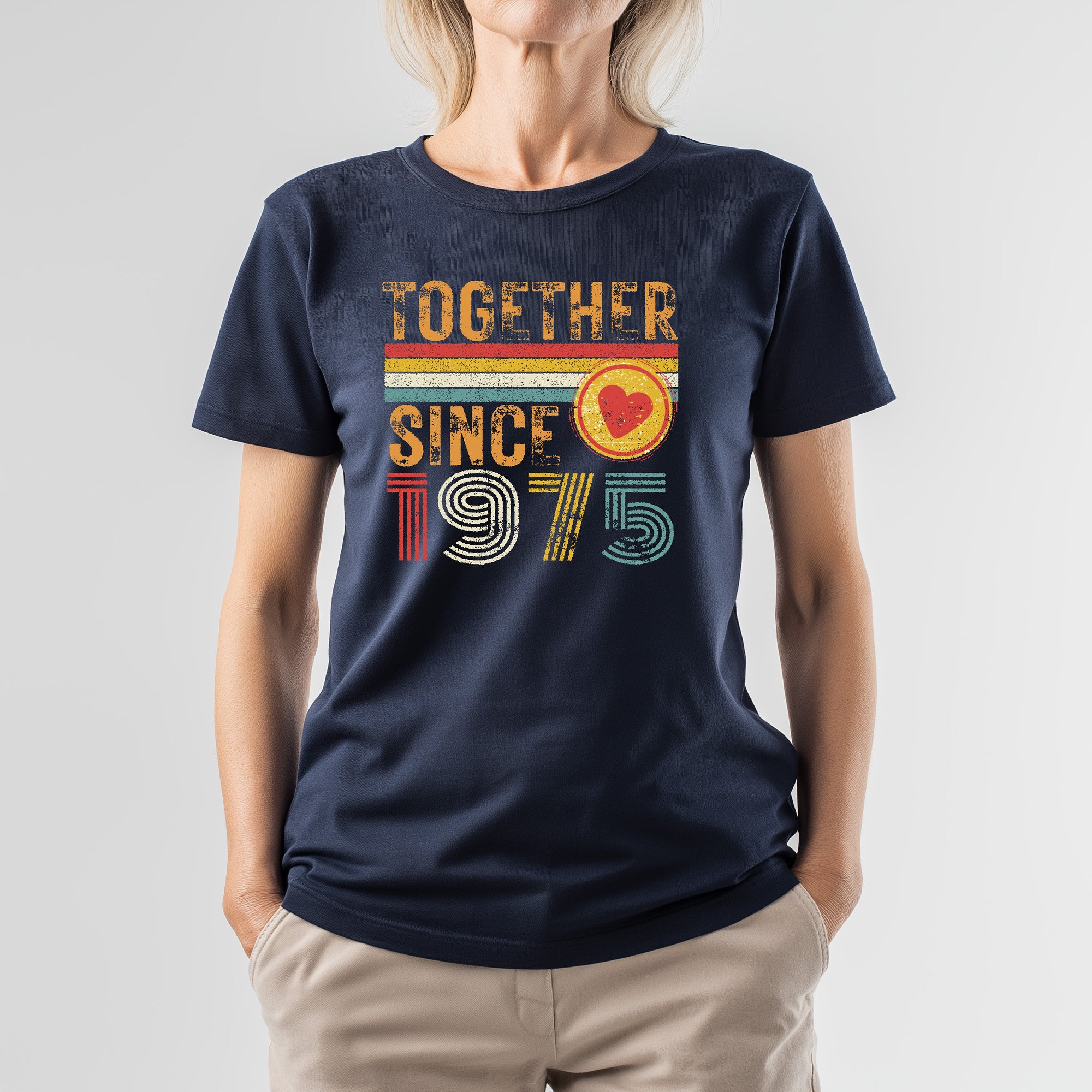 50th Anniversary Shirt for Couple, Together Since 1975 Tee, Husband and Wife Matching Shirt, Est. 1975 Love Gift, Golden Anniversary T-Shirt